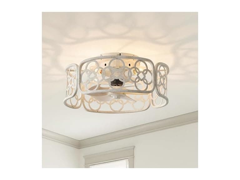 Parrot Uncle 18.1 Inch Caged Ceiling Fan with Light - Image 1