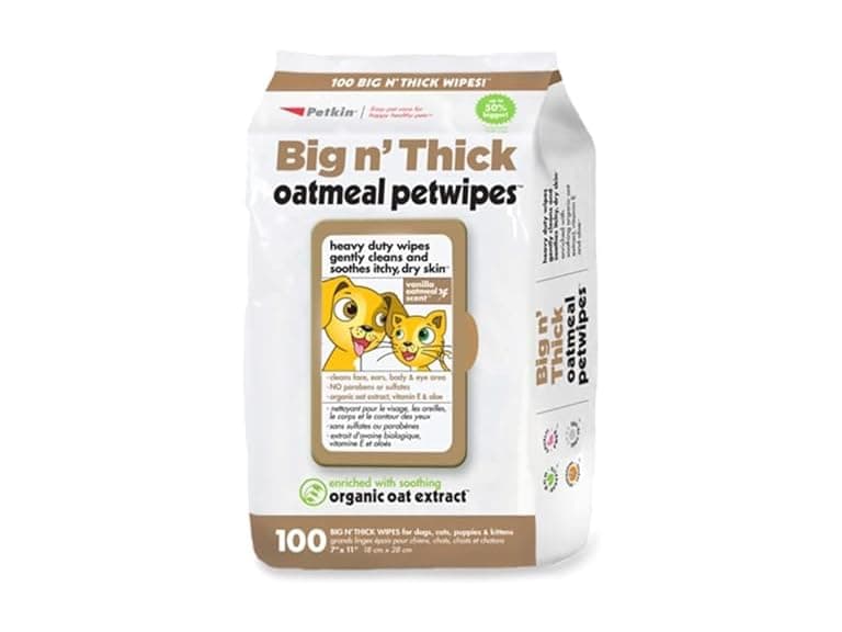Petkin Pet Wipes for Dogs and Cats, Oatmeal, 100 Wipes - Image 1