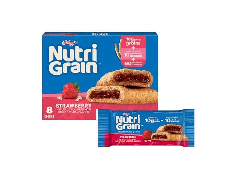 8CT Kellogg's Nutri-Grain, Soft Baked Breakfast Bars - Image 1