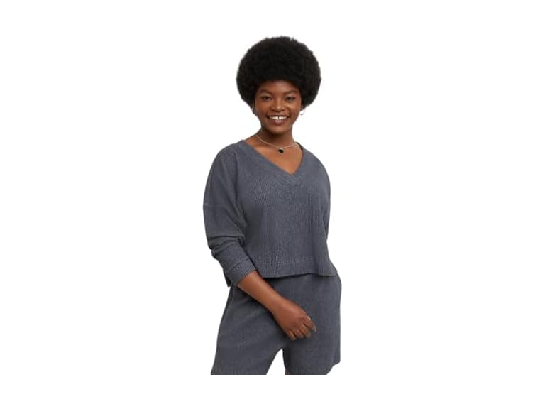 Hanes Women Originals Ottoman Crop Top - Image 1