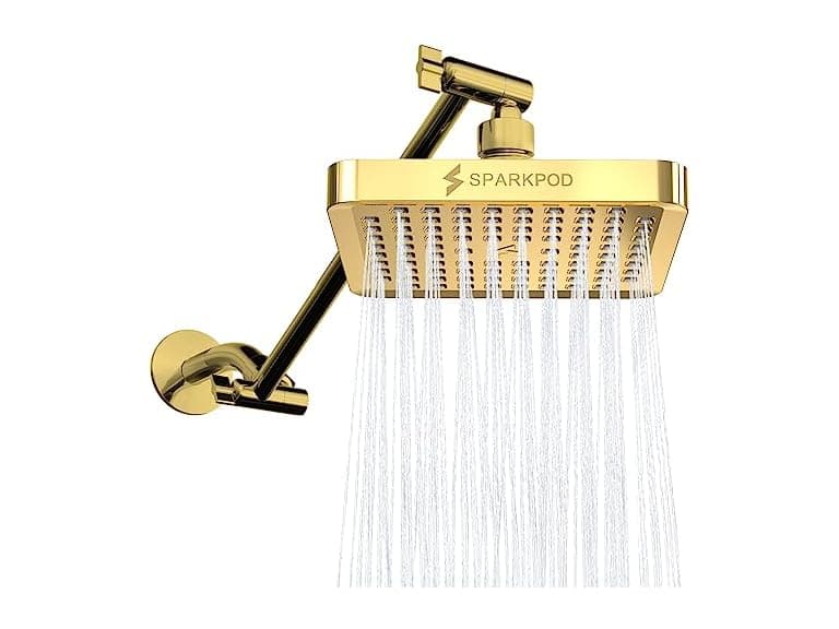 6" Square Rain Shower Head & Arm - Image 1