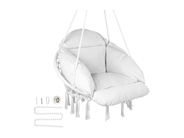 Hanging Hammock Swing Chair, Macramé Hanging - Image 1