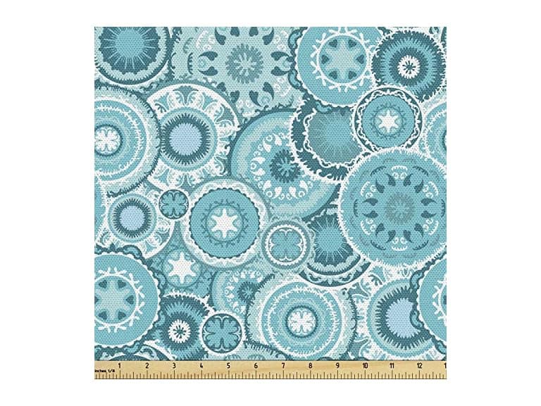 Ambesonne Aqua Fabric by The Yard, (10 Yard Cut) - Image 1