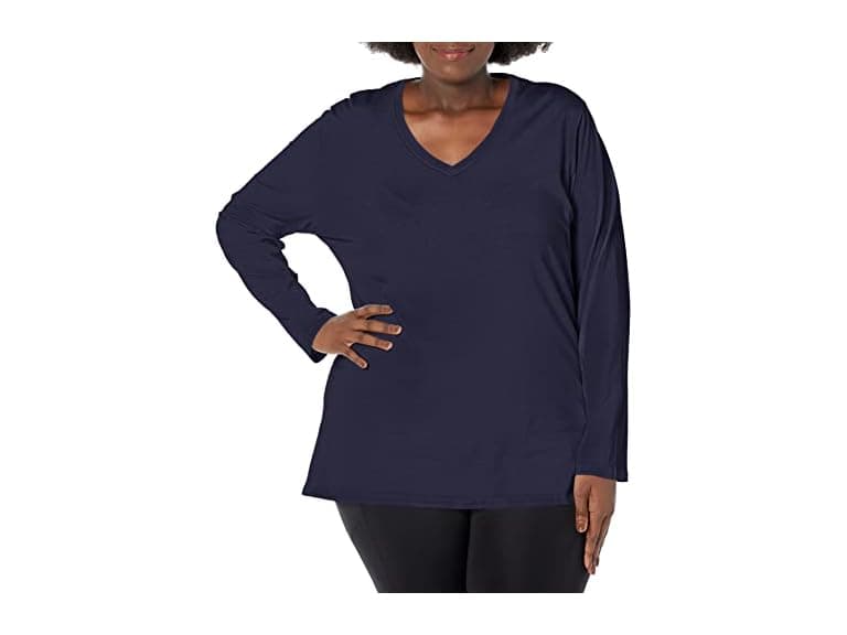 Just MY Size Women (3X) Women's Vneck Long Tee - Image 1