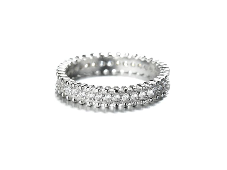 White Gold Crystal Eternity Band - Image 1