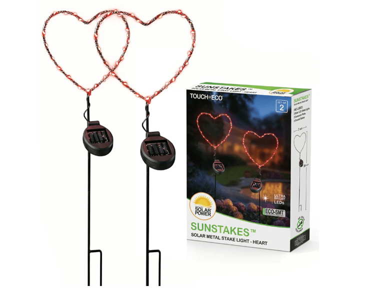 Touch Of ECO Solar Powered LED Garden Stake- Heart
