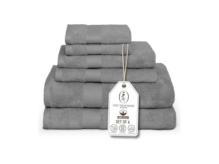 Premium Staple Cotton 6Pc Towel Set - Image 1
