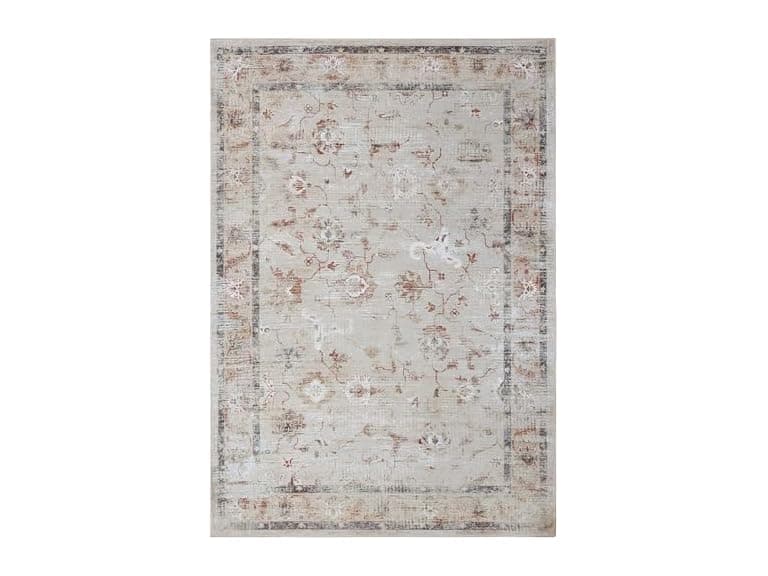 Superior Floral Scroll Washable Rug - Image 1
