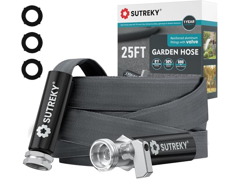 SUTREKY Ultra Lightweight Garden Hose | 25ft | 3/4in - Image 1