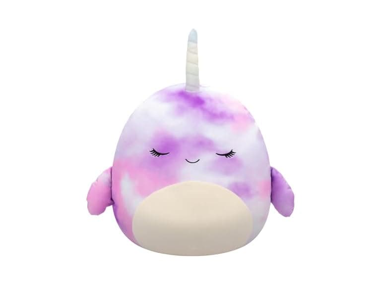 Squishmallows Original 20" Nabila Purple Tie-Dye Narwhal - Image 1
