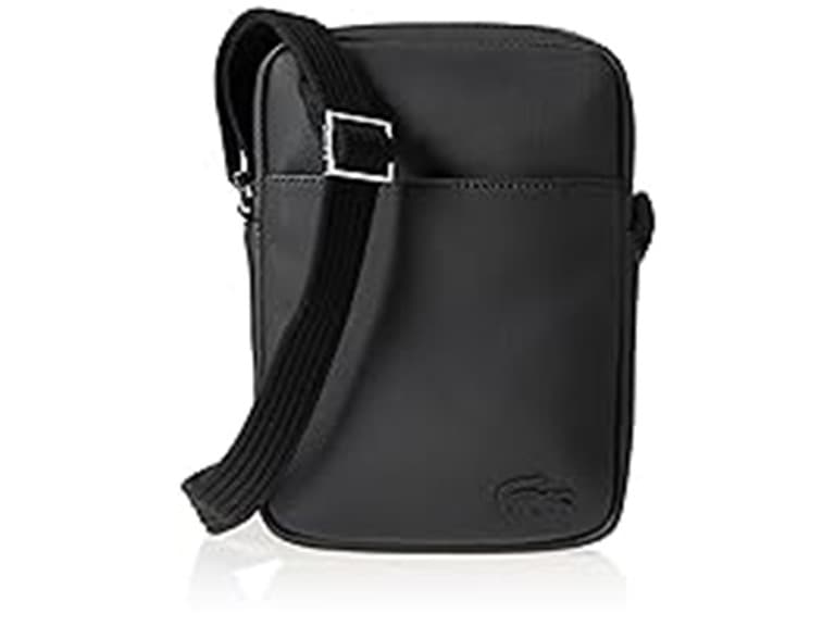 Lacoste Men's Classic Pique Effect Satchel Bag, Black - Image 1