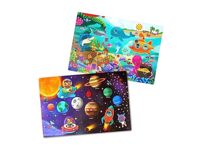 Gigantic Jigsaw 2-Pack - Sea & Solar System - Image 1
