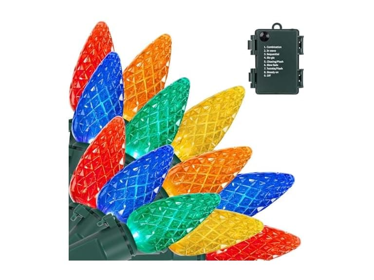 Brightever C3 Christmas Lights, 20FT 50LED