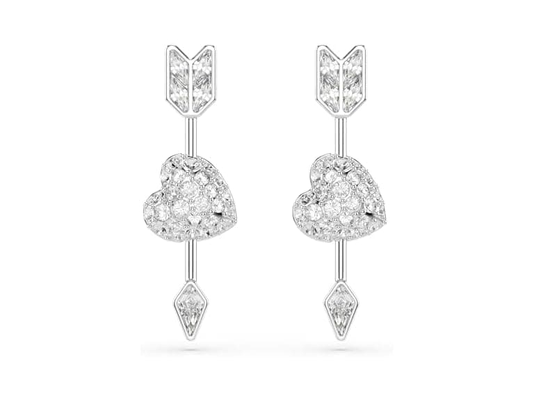 Swarovski Idyllia Heart w/ Arrow Drop Earrings - Image 1