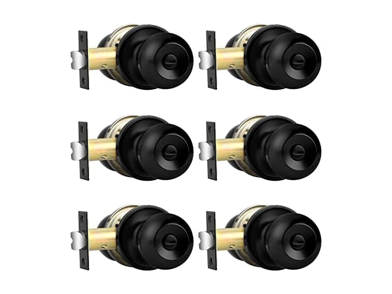 Probrico 6 Pack Privacy Door Knobs - Image 1