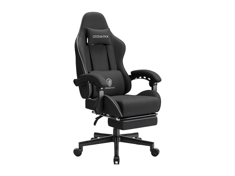 Dowinx Fabric Gaming Chair Black - Image 1