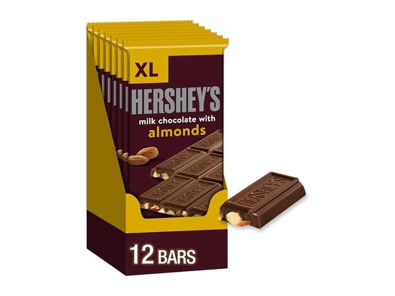 Hersheys Milk Choc with Almonds XL 12ct - Image 1