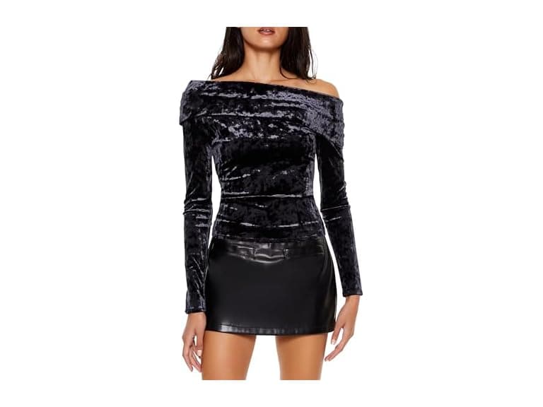 Forever 21 Women (M) Crushed Velvet Top - Image 1