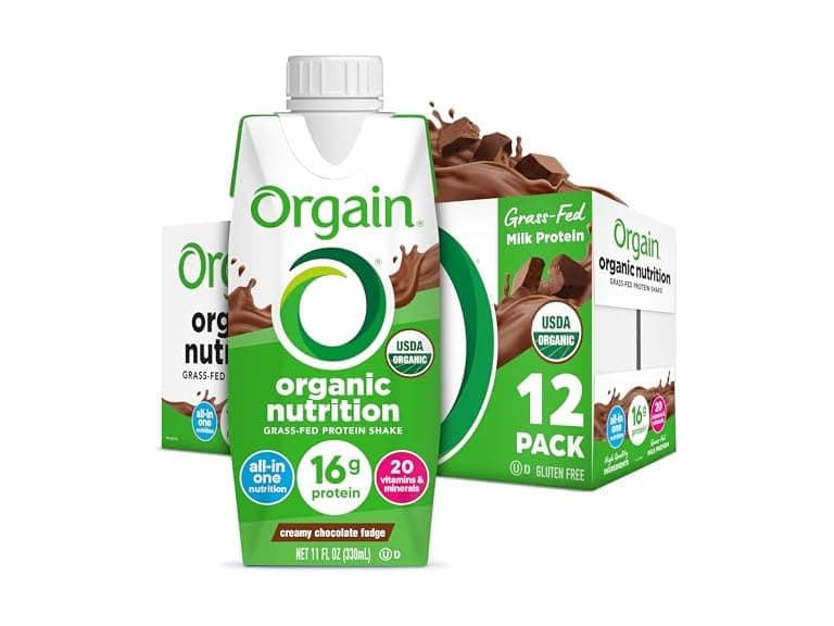 Orgain Organic Protein Shake, Chocolate Fudge, 12-Pk - Image 1