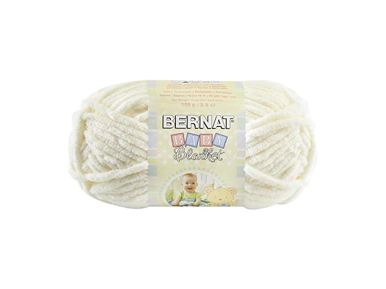 Bernat Baby Blanket Yarn for Crocheting Soft, Vanilla - Image 1