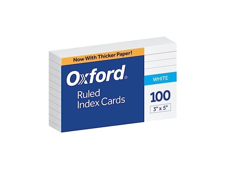Oxford Ruled Index Cards 3x5 White 100 - Image 1