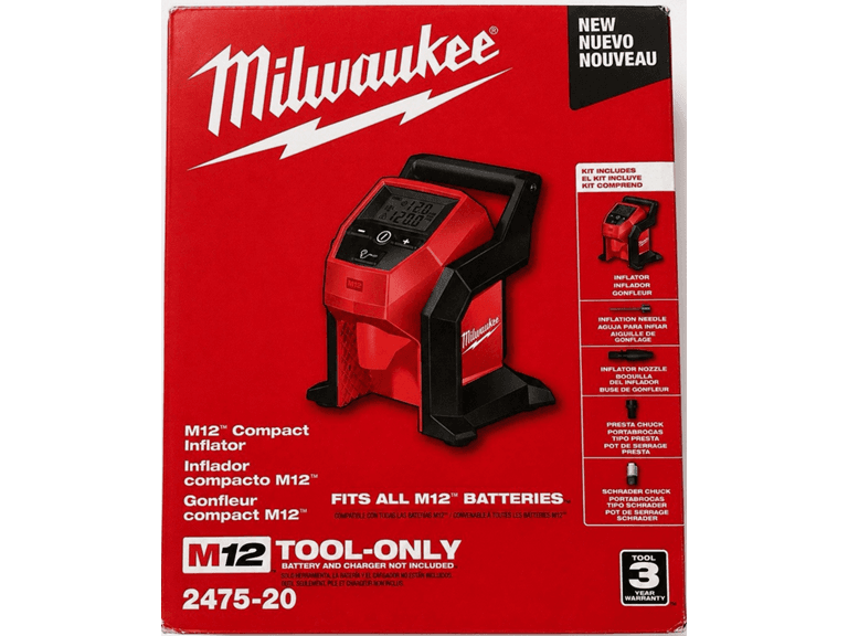 Milwaukee 2475-20 M12 Lithium-Ion Compact Inflator - Image 1