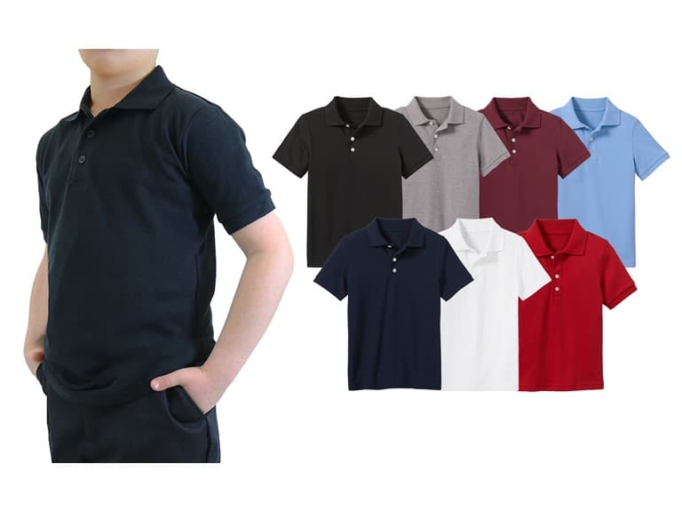 Boys 3PK Short Sleeve Uniform Polo - Image 1