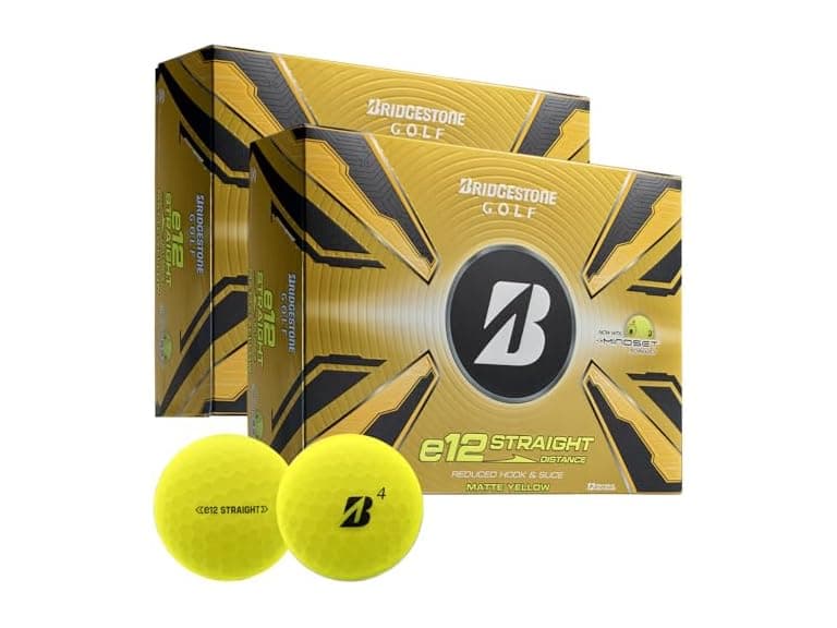Bridgestone Golf e12 Straight Matte Yellow Double Dozen - Image 1