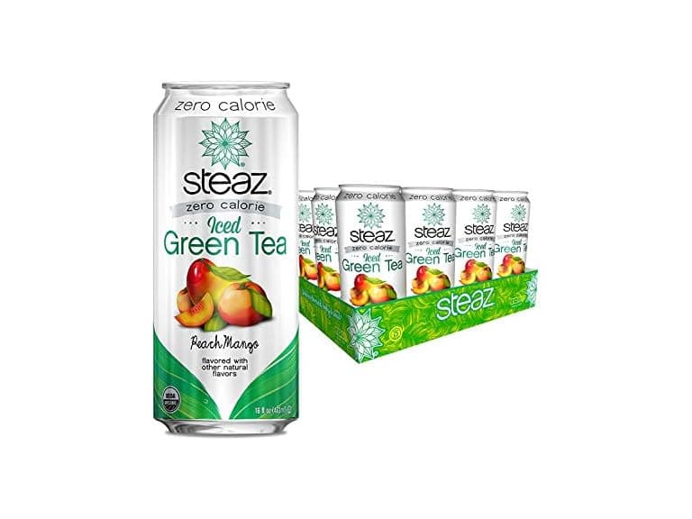 12PK Steaz, Tea Iced Peach Mango Zero Calorie - Image 1