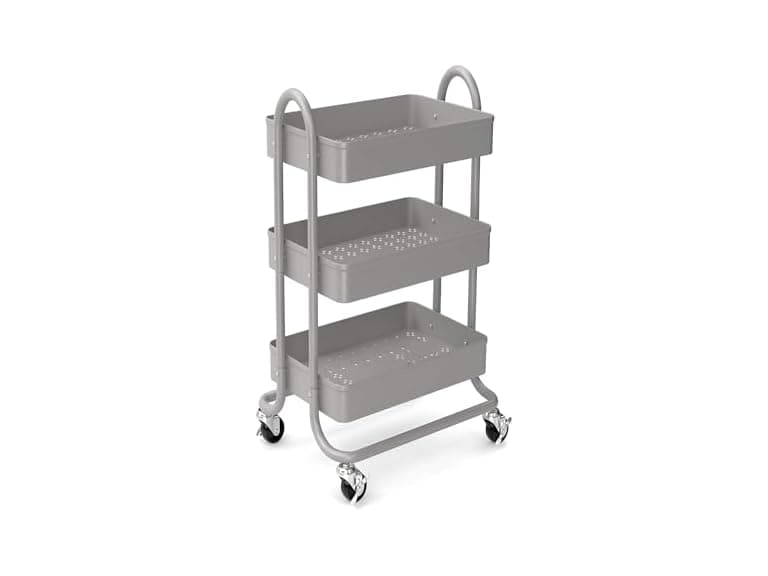 3-Tier Rolling Metal Storage Organizer - Image 1