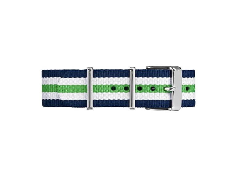 Timex Weekender 20mm Blue/White/Green Stripe Strap - Image 1