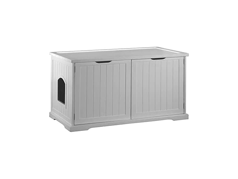 Merry Products Cat Washroom Bench, White - Image 1