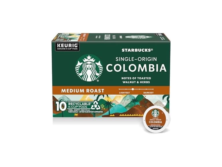 10Ct Starbucks K-Cup Coffee Pods, Medium Roast - Image 1