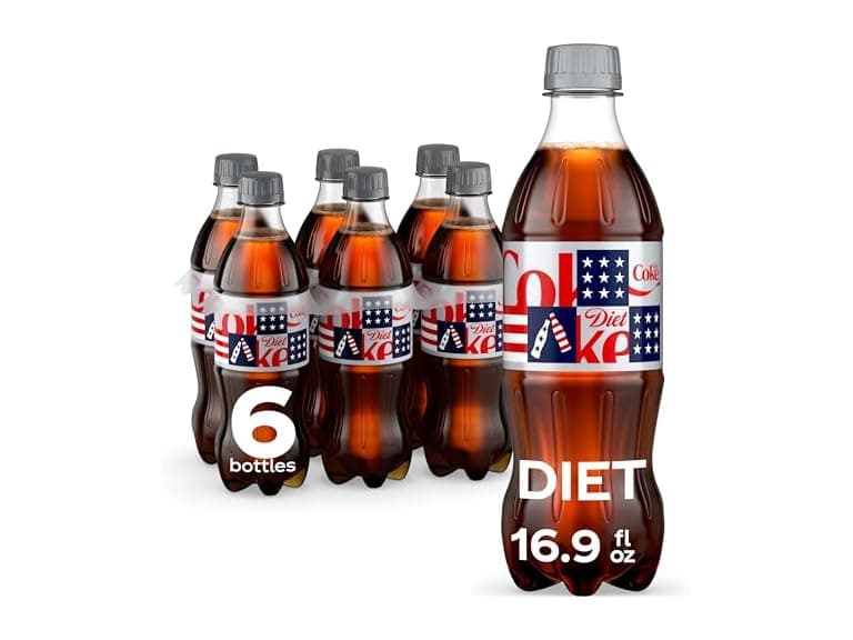 6PK Diet Coke Diet Soda, 16.9 fl oz Bottles - Image 1