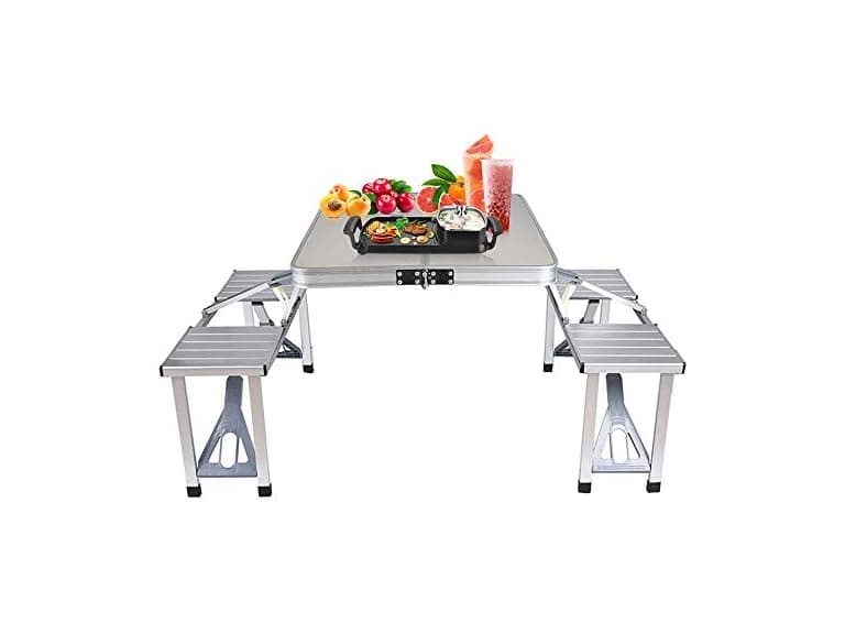 Bartonisen Bartonisen Folding Picnic Table Aluminu - Image 1