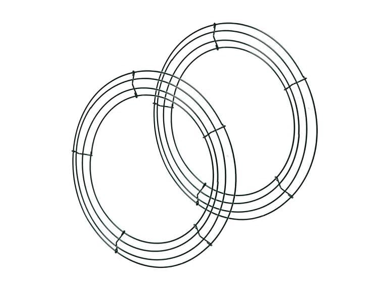 2 Pack 14" Metal Wire Wreath Frame - Image 1