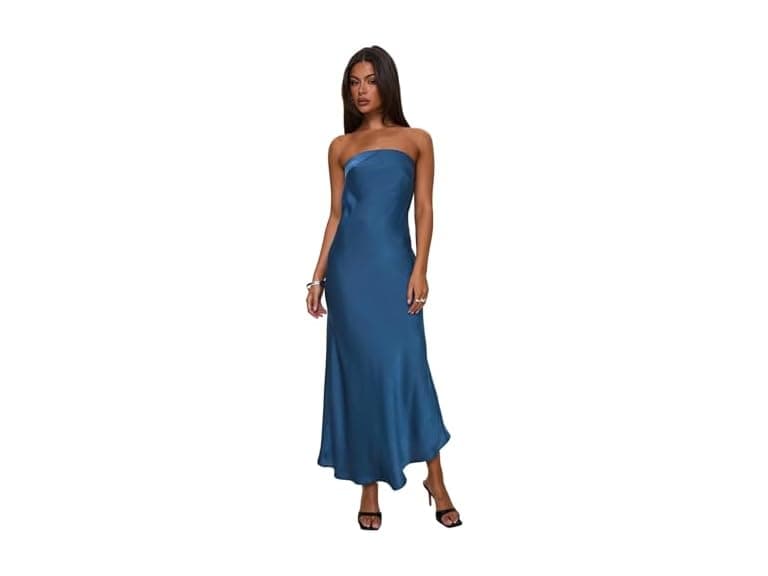 Princess Polly Haley Maxi Dress Mid Blue - Image 1