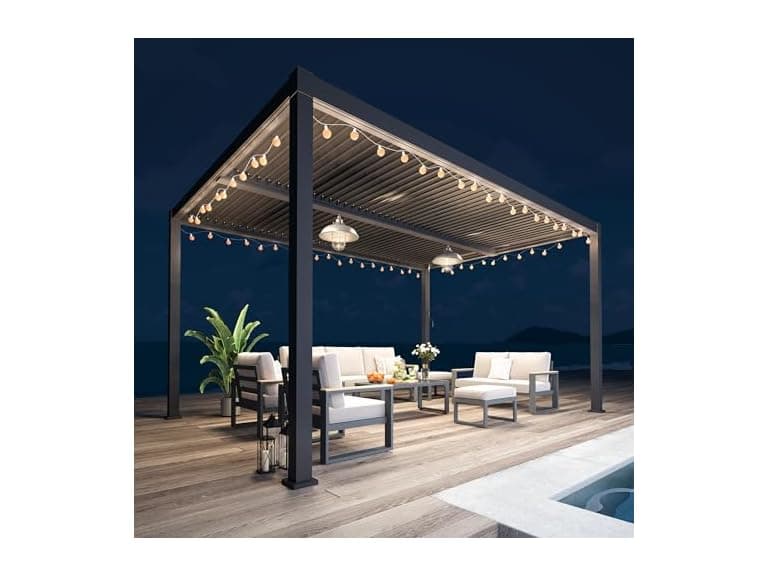FansaFurn Louvered Pergola 12'x16'