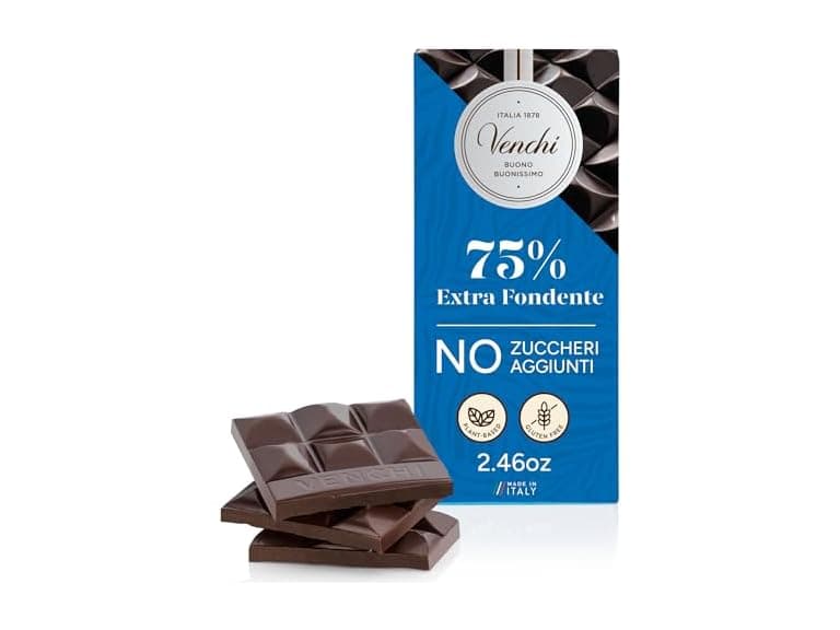 Venchi 70% Reduced Sugar Dark Choc Bar 3 - Image 1
