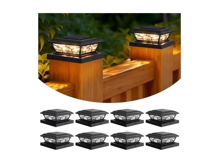 Brightever Solar Post Cap Lights 8 Pack - Image 1