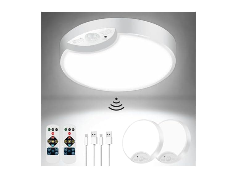 VerRon 2-Pack Rechargeable Motion Sensor Ceiling Lights - Image 1