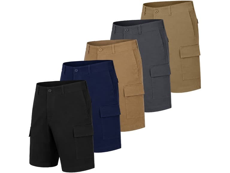 3Pk Mens Super Stretch Cargo Shorts - Image 1