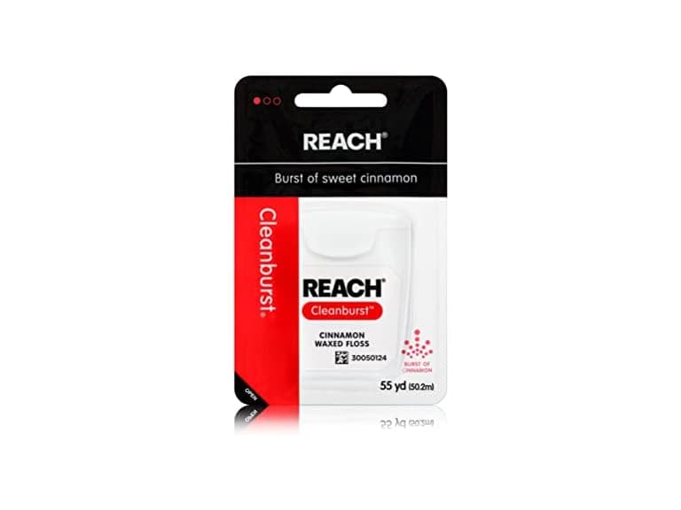 REACH Waxed Dental Floss, Cinnamon, Plaque Remov - Image 1