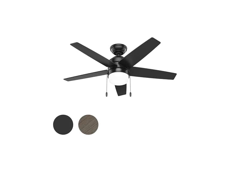 Hunter Fan 44" Matte Black Indoor Ceiling Fan - Image 1