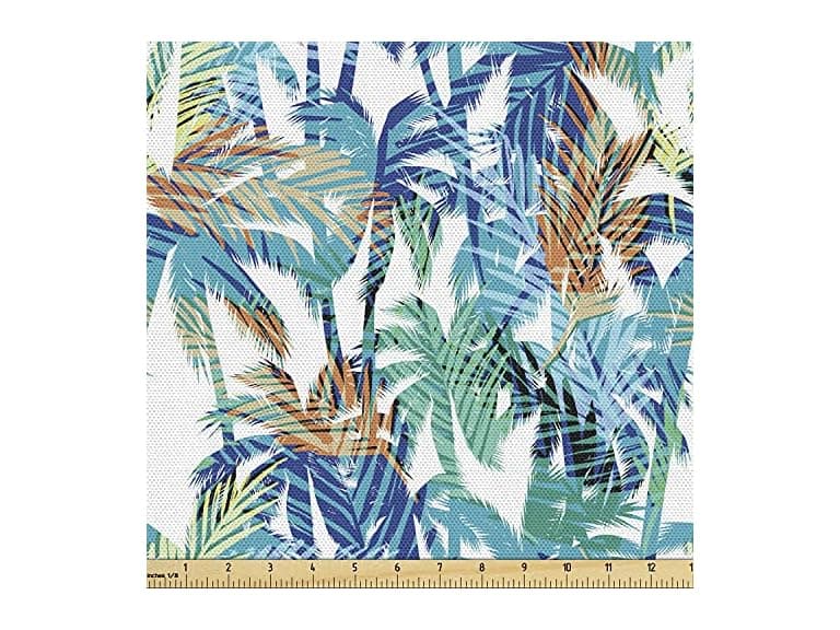 Ambesonne Palm Leaf Fabric by The Yard, Tropical - Image 1