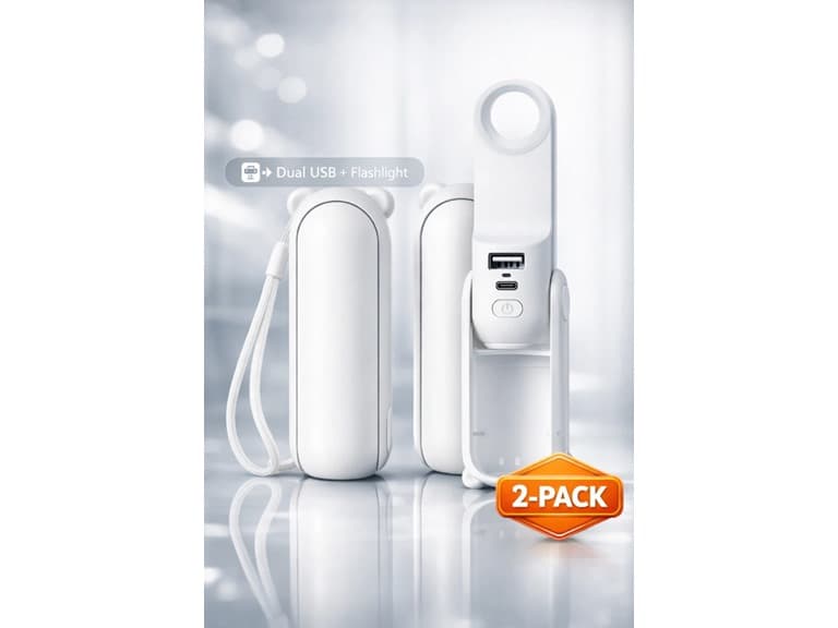 STAY COOL 2 Pack 3 IN 1 Handheld Mini Fan - Image 1