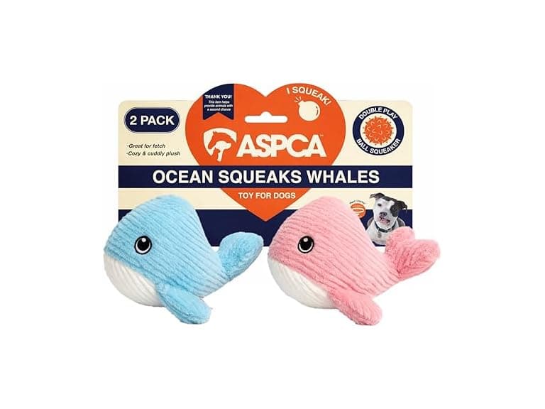 ASPCA 2 Pack Plush Dog Toy with Squeaker - Image 1