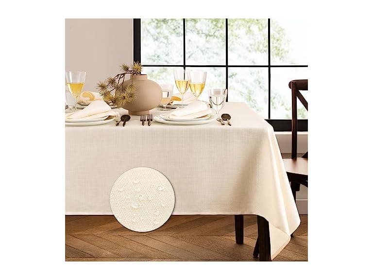 Laurel Solid Texture 60 x 102 Tablecloth - Image 1