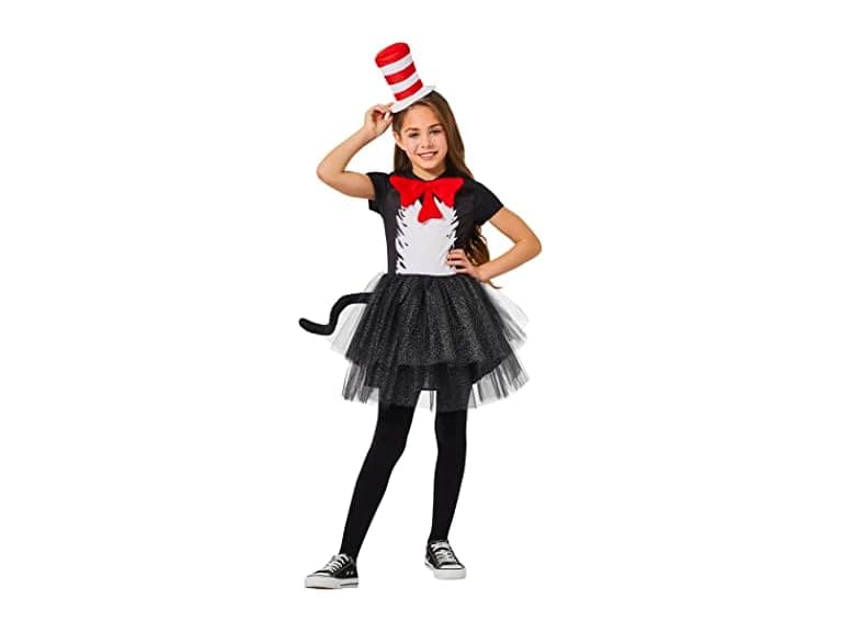 InSpirit Designs Dr. Seuss Kids Cat in the Hat Dress M - Image 1