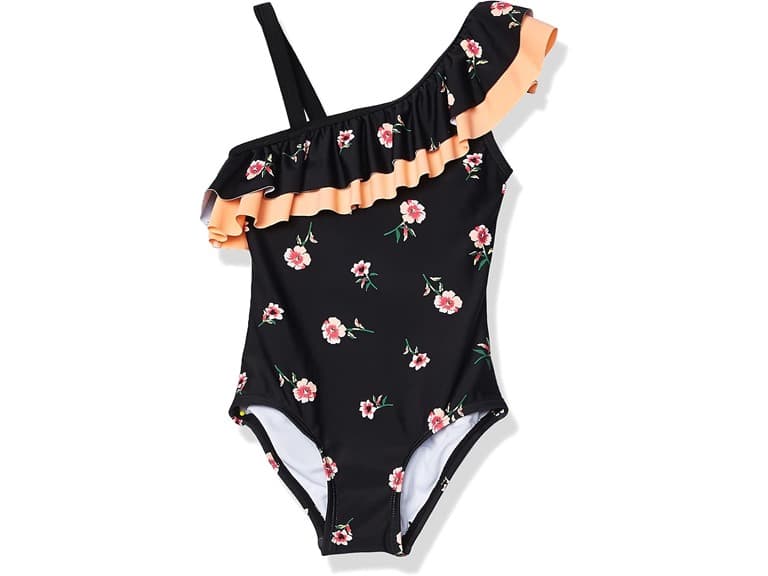 Kanu Surf Girls (6X) Morgan Floral Ruffle Swimsuit - Image 1